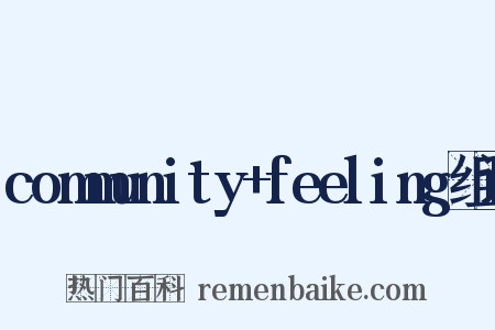 community+feeling组词是什么意思的图片